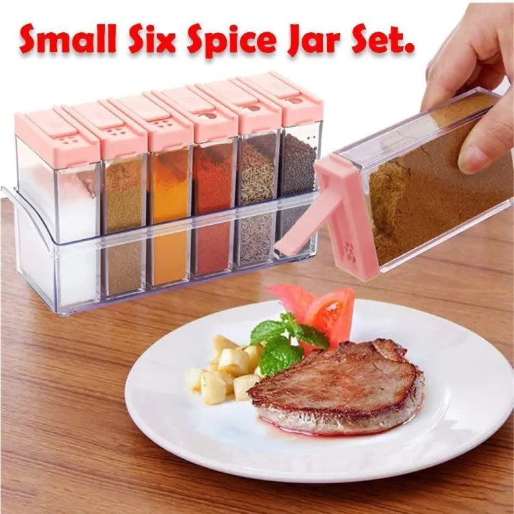 Spice Jars Dispenser Masala Rack | Set of 6