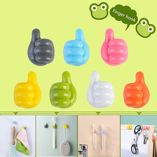 Silicone Thumb Wall Hooks (Pack of 10)