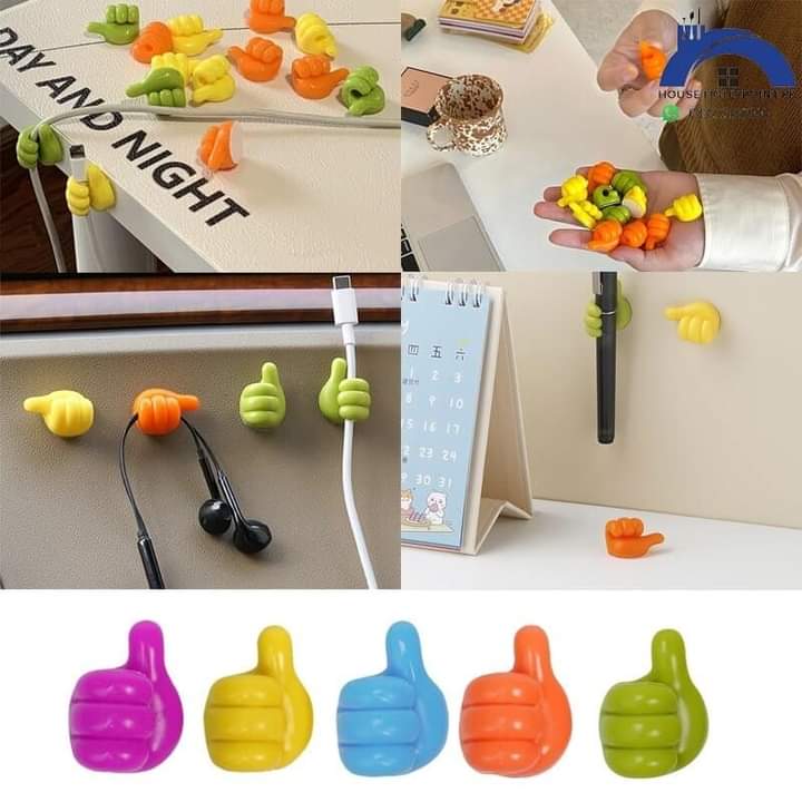 Silicone Thumb Wall Hooks (Pack of 10)