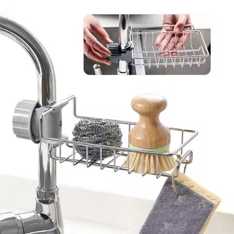 Faucet Sponge Holder & Sink Organizer