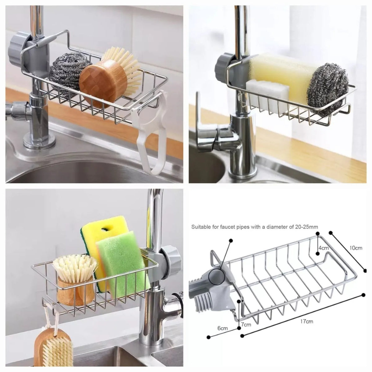 Faucet Sponge Holder & Sink Organizer