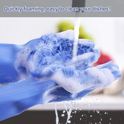 Silicon Washing Gloves (Random Color)